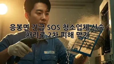 🚨 응봉면 긴급 SOS! 청소업체 신속 처리로 2차 피해 막기 🚨